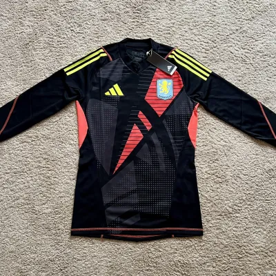 Front view of Aston Villa 2024/25 Adidas GK 2 Goalkeeper Pro Shirt - Men's Medium