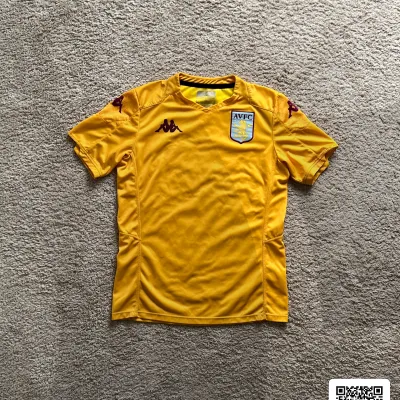 Front view of Aston Villa 2019/20 Kappa GK 2 Goalkeeper Shirt - Junior XXL