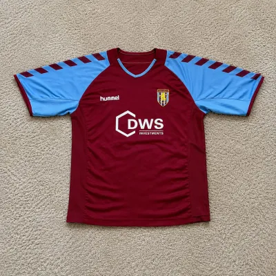 Front view of Aston Villa 2004/05 Hummel Home Shirt (DWS Investments) - Men's Large