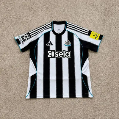 Front view of Newcastle United 2025/26 Adidas Home Shirt (Sela) - Men's XXL