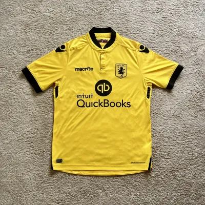 Image of Aston Villa 2015/16 Macron Away Shirt (QuickBooks) - Men's Medium