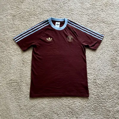 Front view of Aston Villa 2025/26 Adidas 3 Travel Match Worn Shirt - Men's Medium