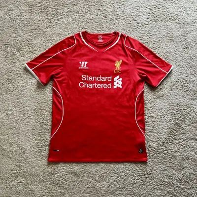 Front view of Liverpool 2014/15 Warrior Home Shirt (Standard Chartered) - Men's Large
