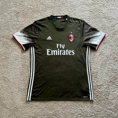 Front view of AC Milan 2015/16 Adidas 3rd Shirt (Fly Emirates) - Men's XL