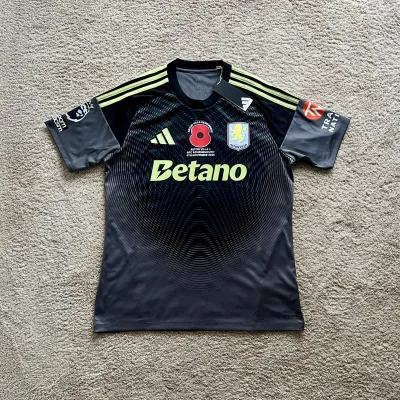 Front view of Aston Villa 2025/26 Adidas GK 1 Goalkeeper Shirt (Betano) - Men's Large