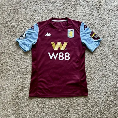 Front view of Aston Villa 2019/20 Kappa Home Shirt (W88) - Men's Medium