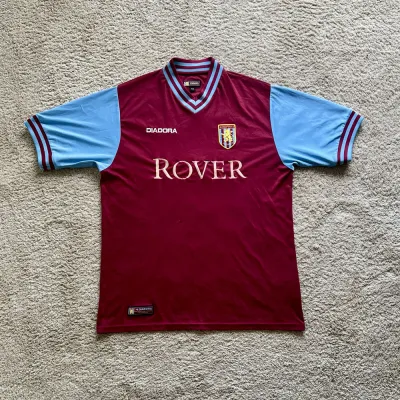 Front view of Aston Villa 2002/03 Diadora Home Shirt (Rover) - Men's Medium