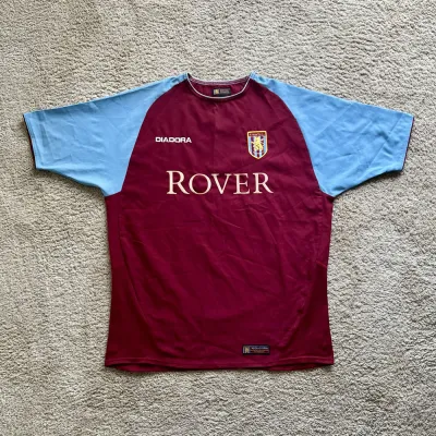 Front view of Aston Villa 2003/04 Diadora Home Shirt (Rover) - Men's Medium