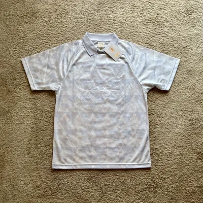 Front view of Aston Villa 1990-92 Score Draw Special Edition Shirt (Mita Copiers) - Men's Medium