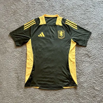 Front view of Aston Villa 2024/25 Adidas Training 5 Shirt - Men's Medium