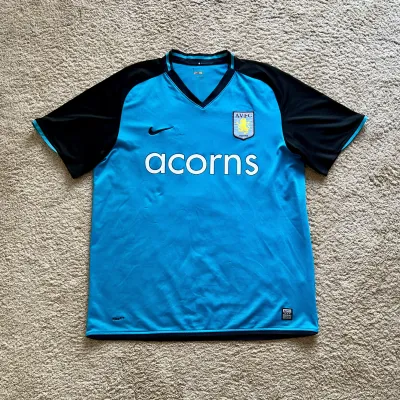 Front view of Aston Villa 2008-10 Nike Away / 3rd Shirt (Acorns) - Men's XL