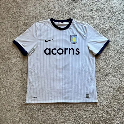 Front view of Aston Villa 2009/10 Nike Away Shirt (Acorns) - Men's XL