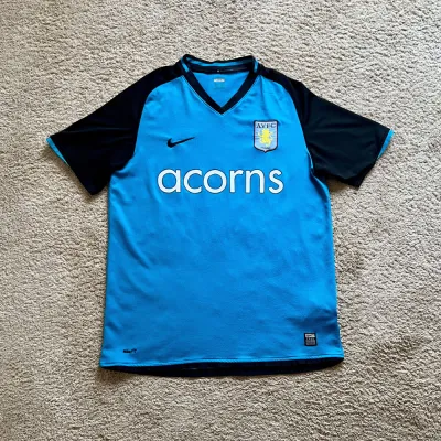 Front view of Aston Villa 2008-10 Nike Away / 3rd Shirt (Acorns) - Men's Large