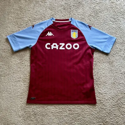 Front view of Aston Villa 2020/21 Kappa Home Shirt (Cazoo) - Men's XL